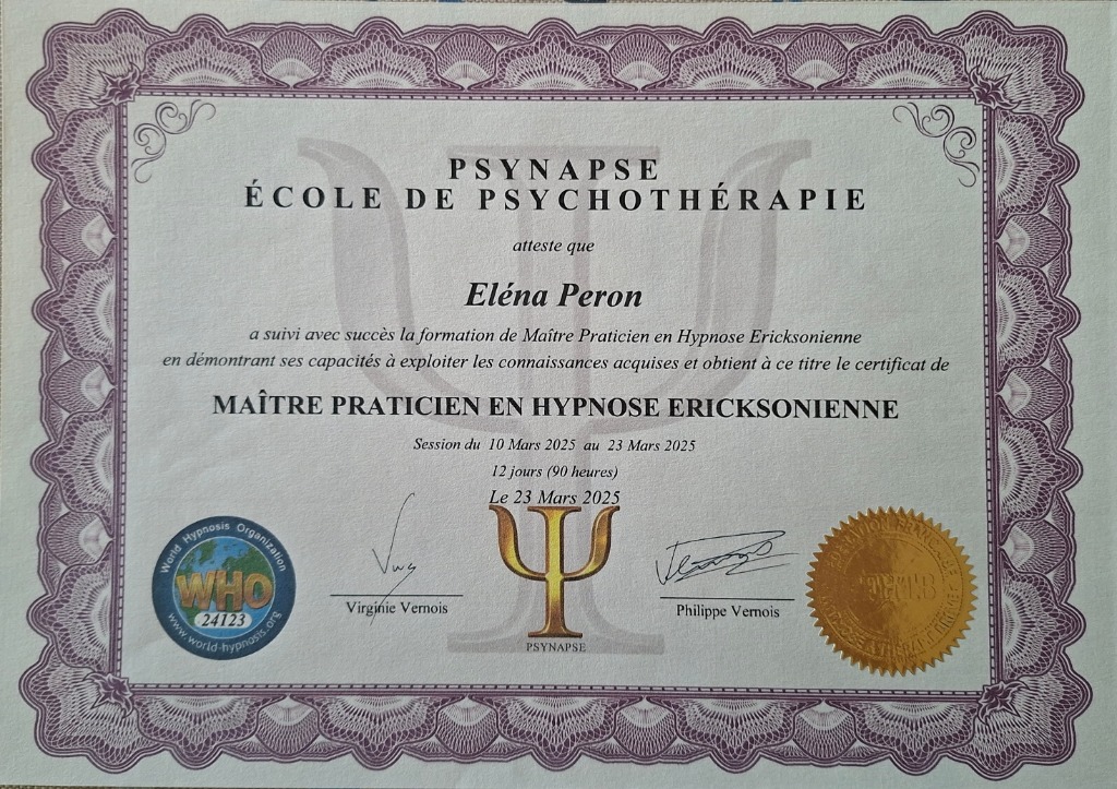 photo diplome Elena Peron