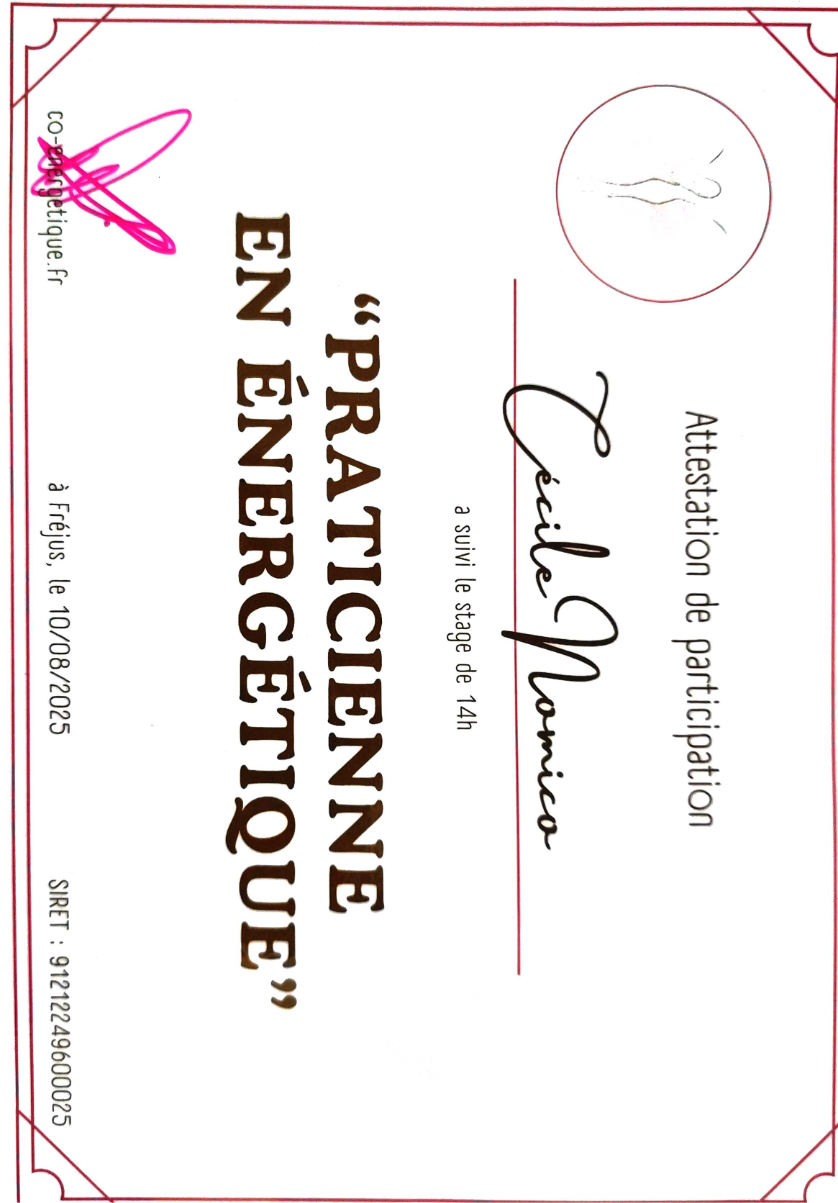 photo diplome Nomico Cécile