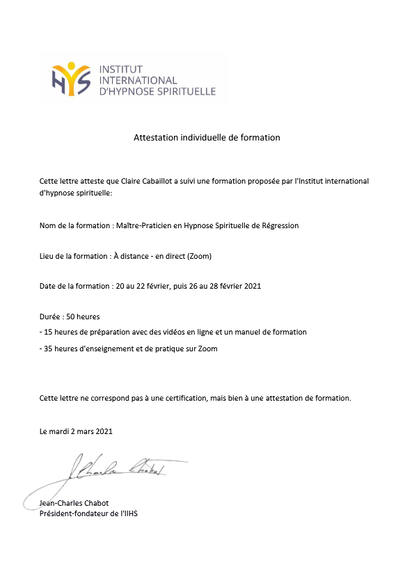 photo diplome Claire cabaillot