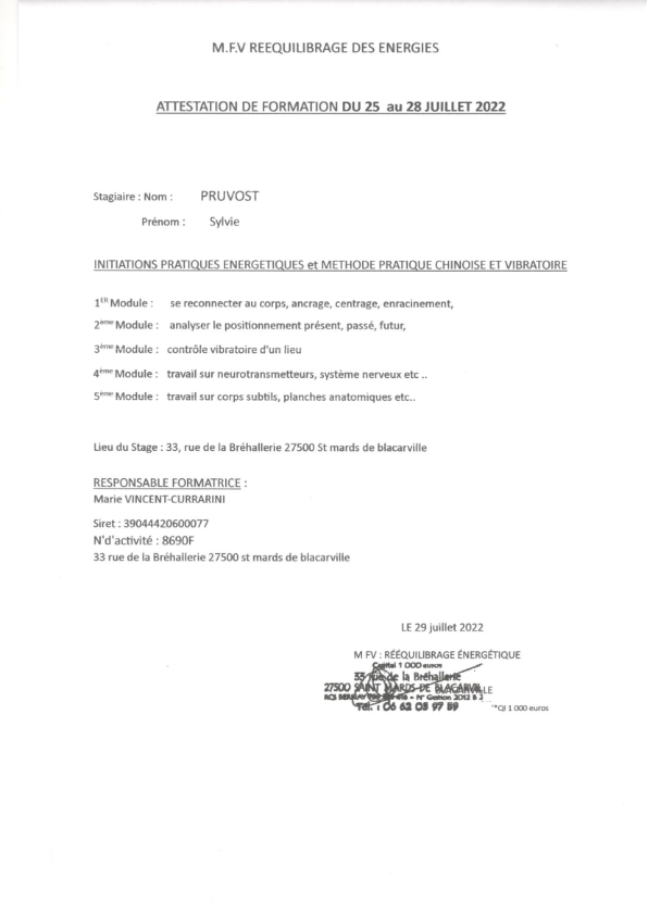 photo diplome Sylvie Pruvost