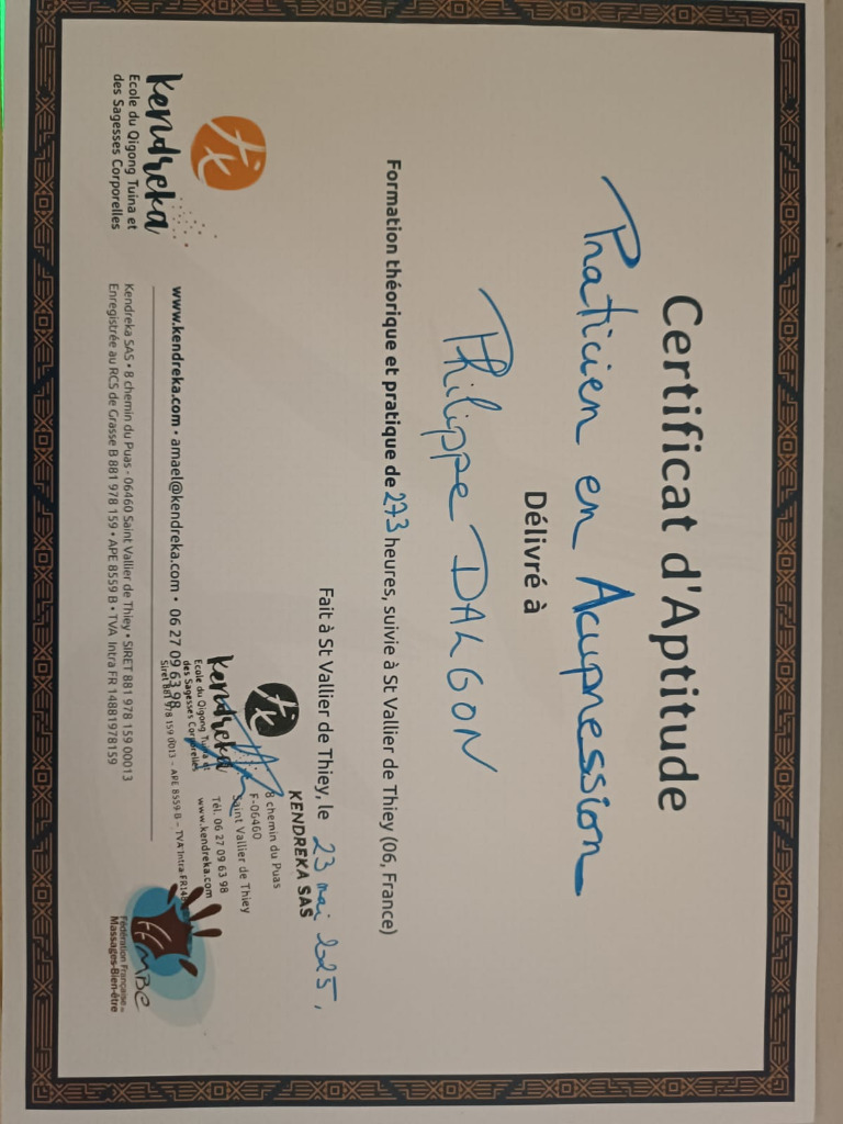 photo diplome Philippe DALGON