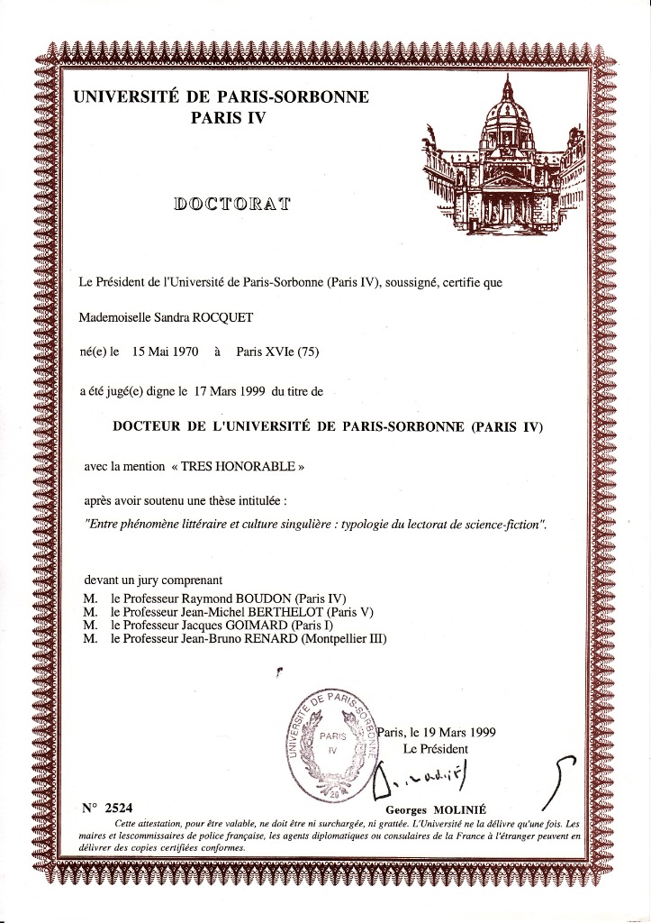 photo diplome Sandra Rocquet