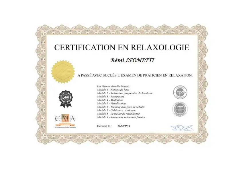 photo diplome RÉMI LEONETTI