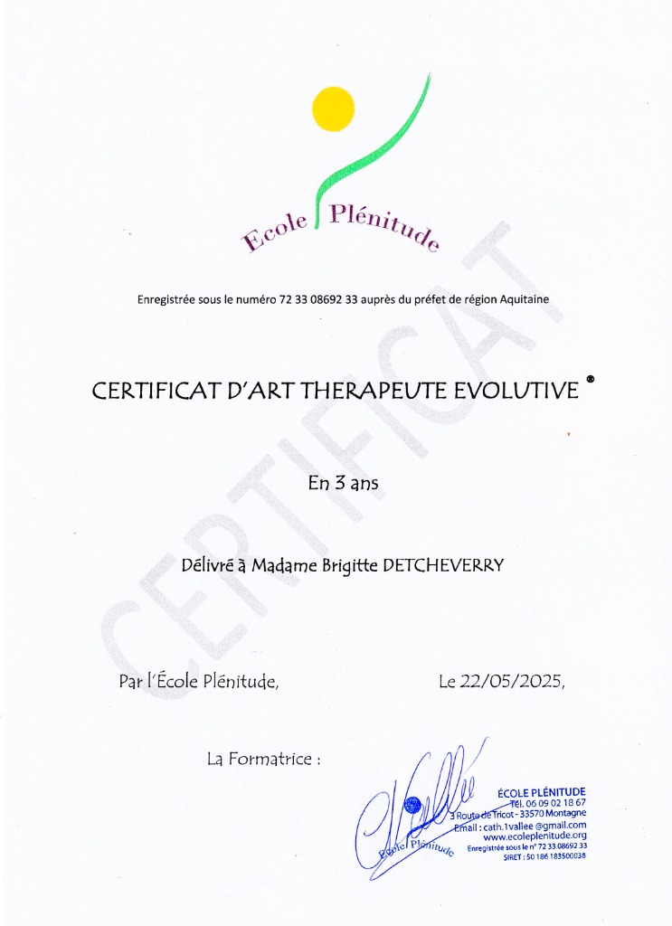 photo diplome Brigitte Detcheverry