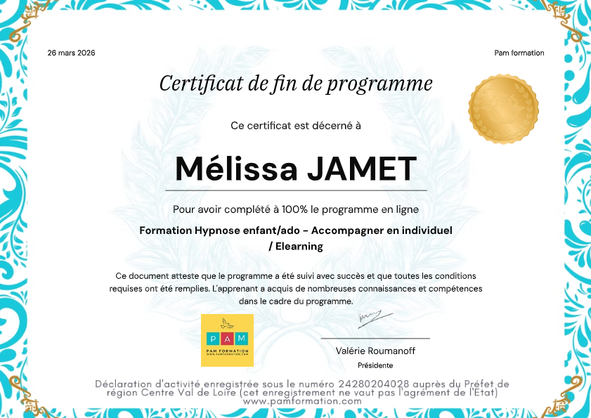 photo diplome Mélissa Jamet