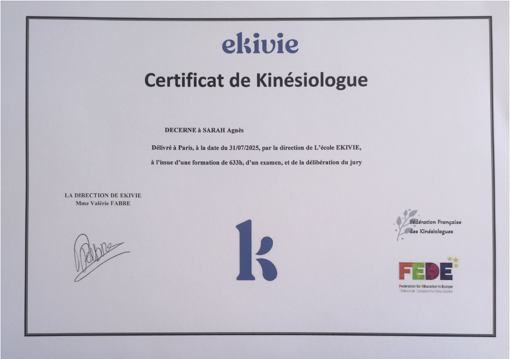 photo diplome Agnès Sarah