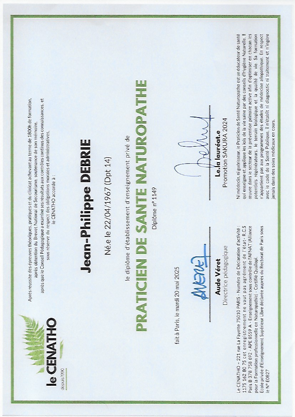 photo diplome DEBRIE Jean-Philippe