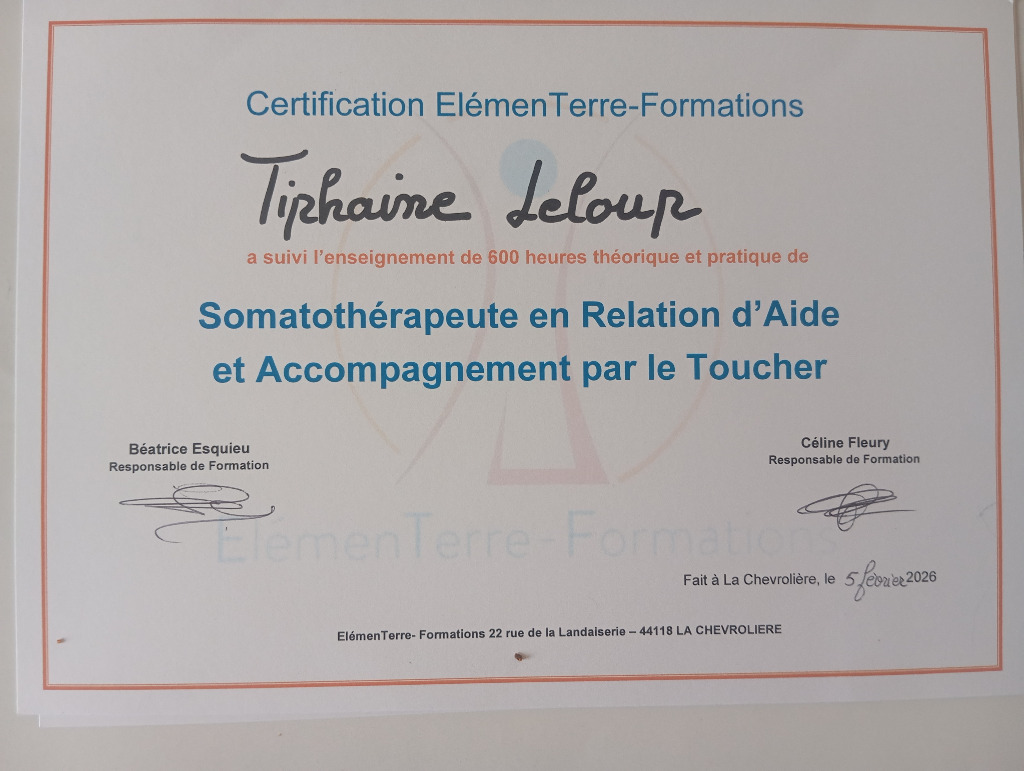 photo diplome Tiphaine Leloup