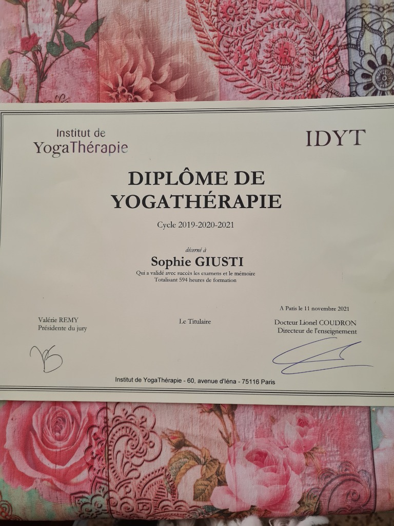 photo diplome Sophie Giusti