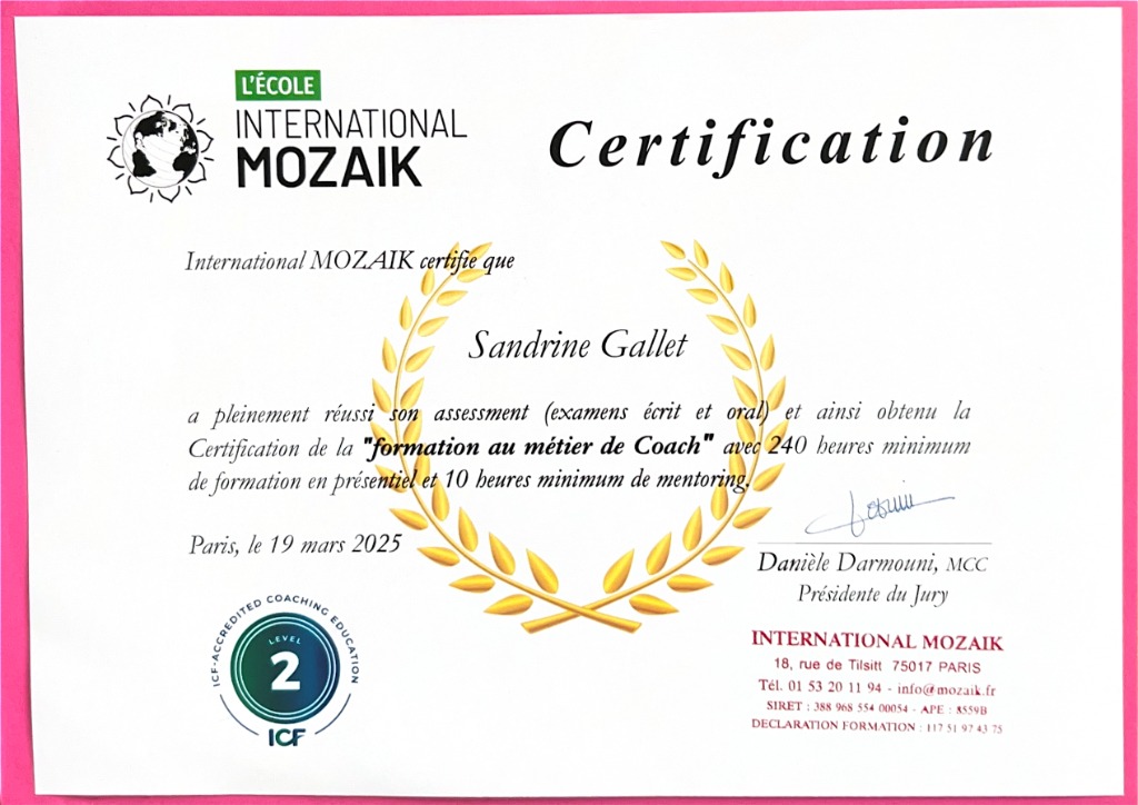 photo activite Sandrine Gallet - Ascendere Coaching