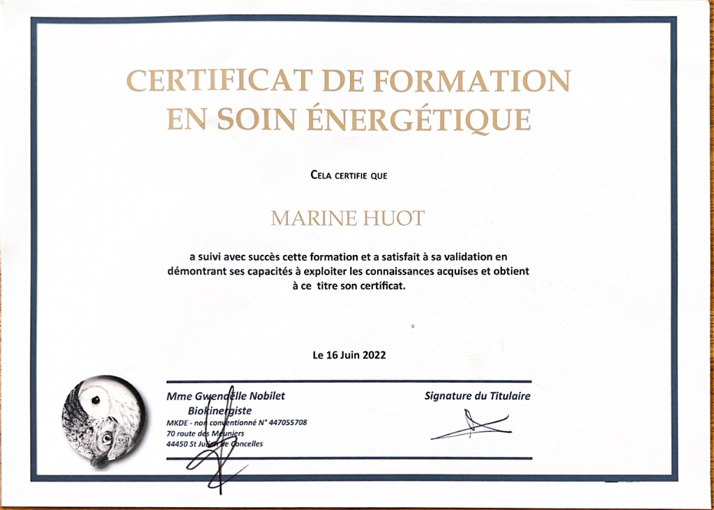 photo diplome Marine Huot