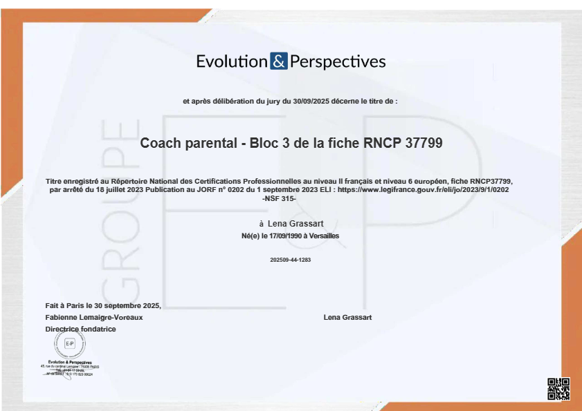 photo diplome Léna Grassart