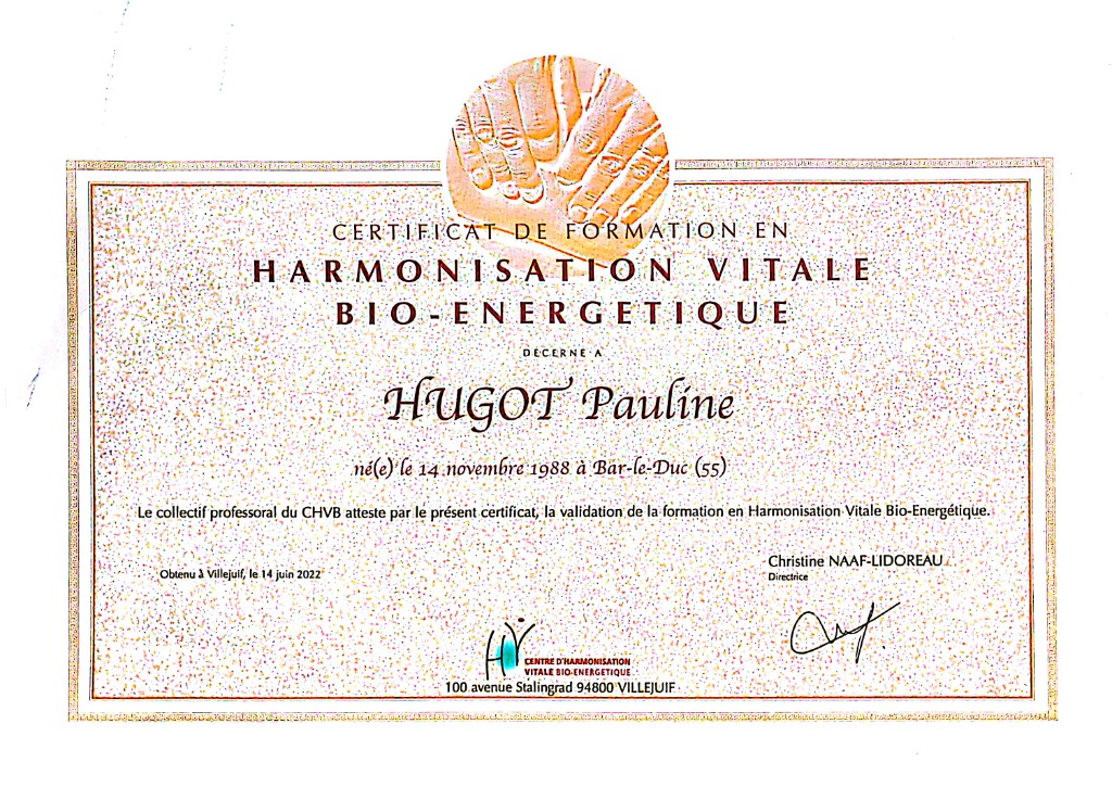 photo diplome Pauline HUGOT