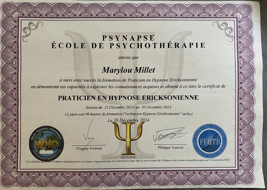 photo diplome Marylou Millet