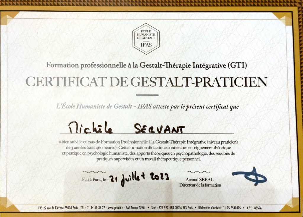 photo diplome Michèle Servant