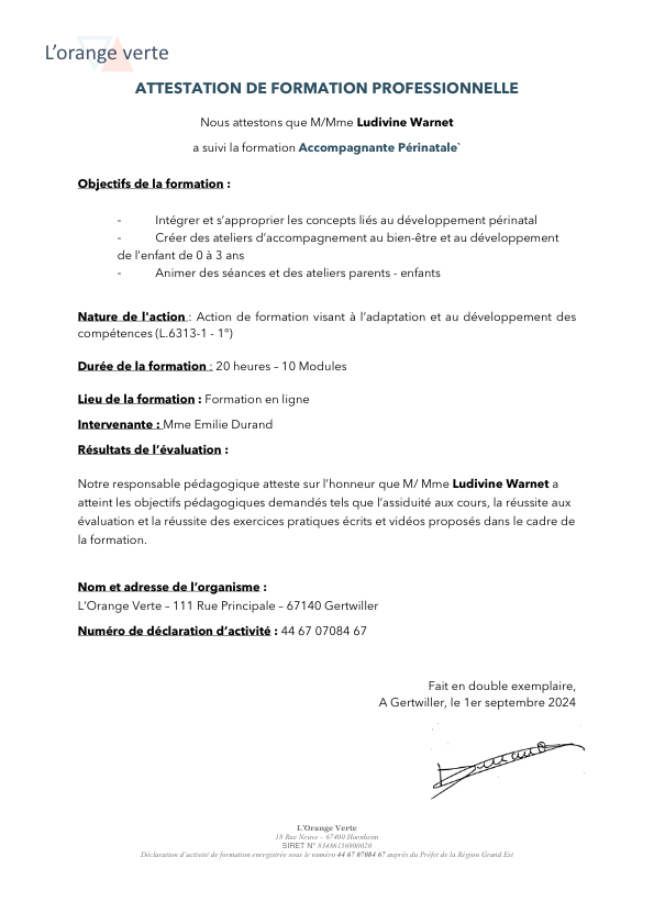 photo diplome Brins de douceur 