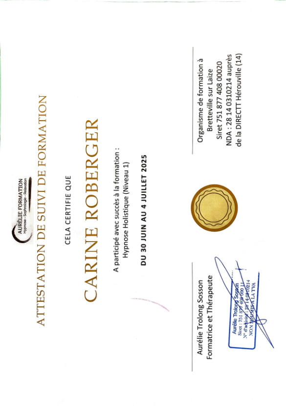 photo diplome Carine ROBERGER