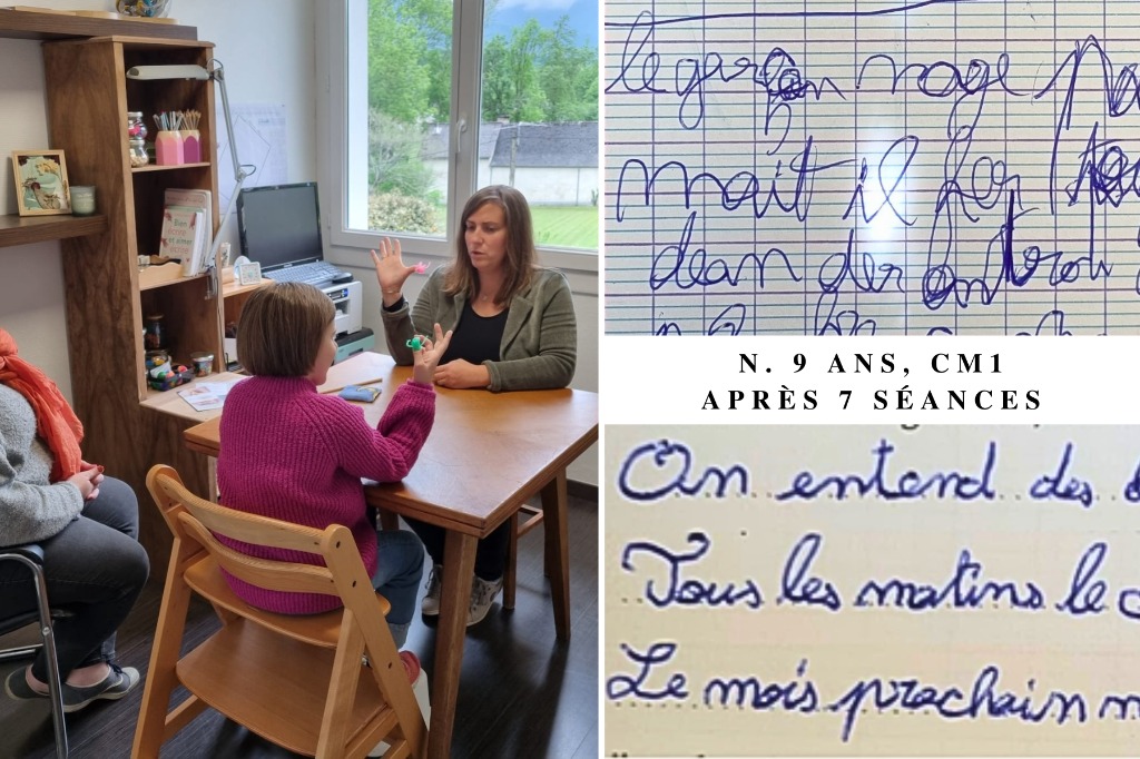 photo seance Le sens de l’écriture _ Graphopédagogie