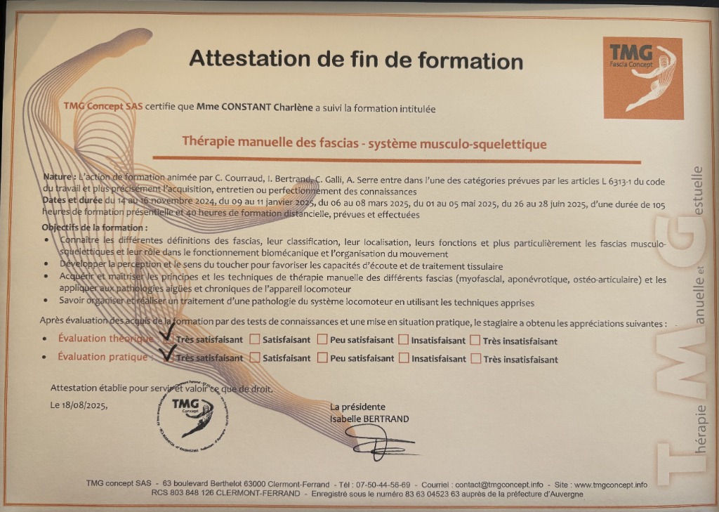 photo diplome Charlene Constant