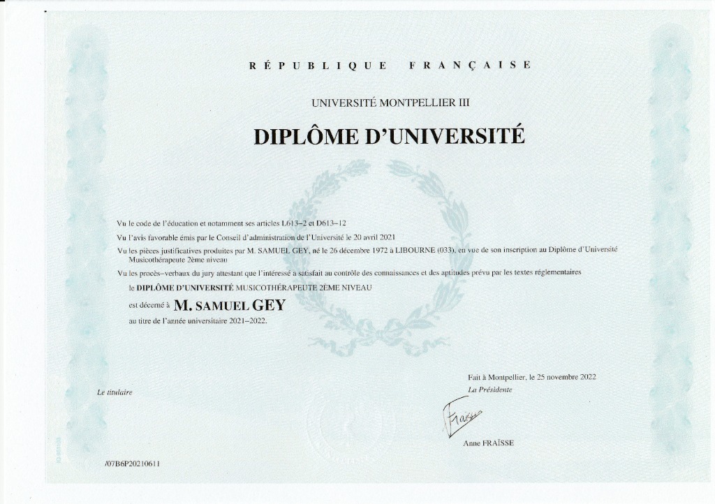photo diplome Samuel GEY