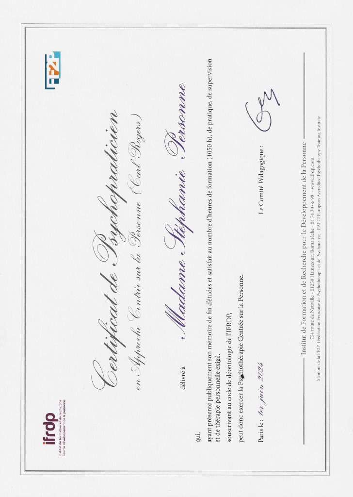 photo diplome Stephanie Personne