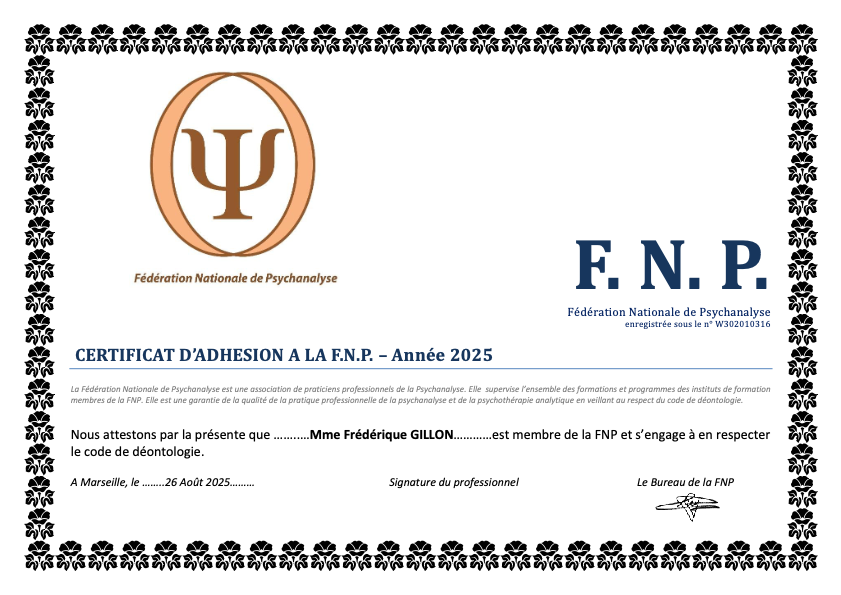 photo diplome Frédérique GILLON 