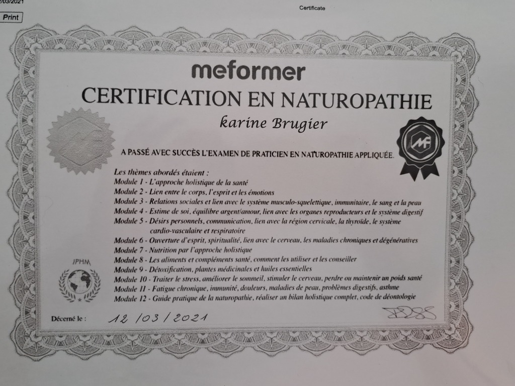 photo diplome Karine Brugier 