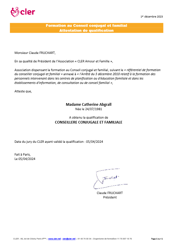 photo diplome Catherine ABGRALL