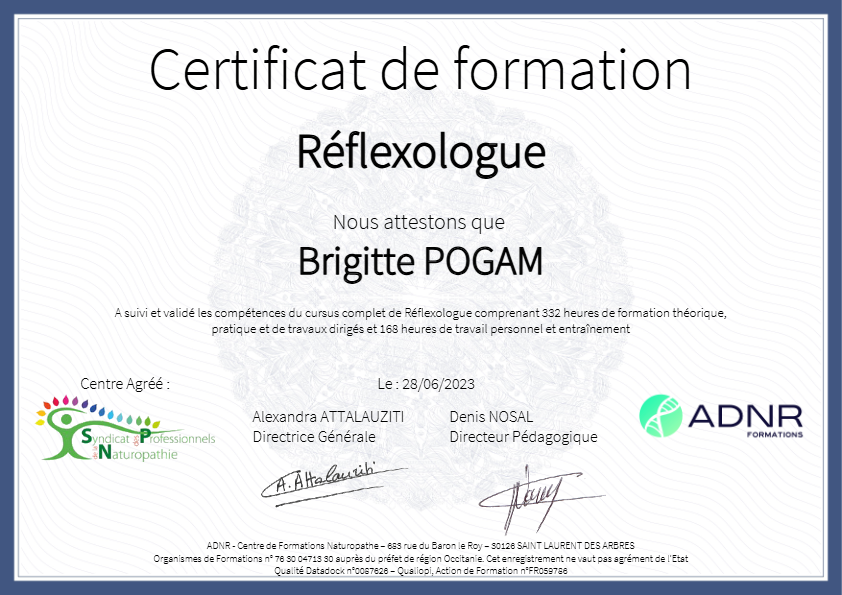 photo diplome Brigitte Pogam