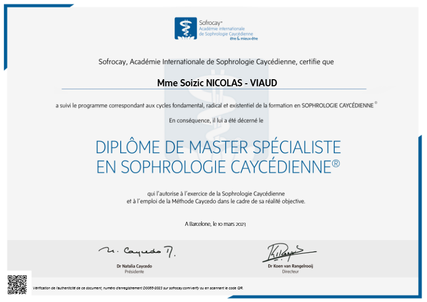 photo diplome Soizic Nicolas-Viaud