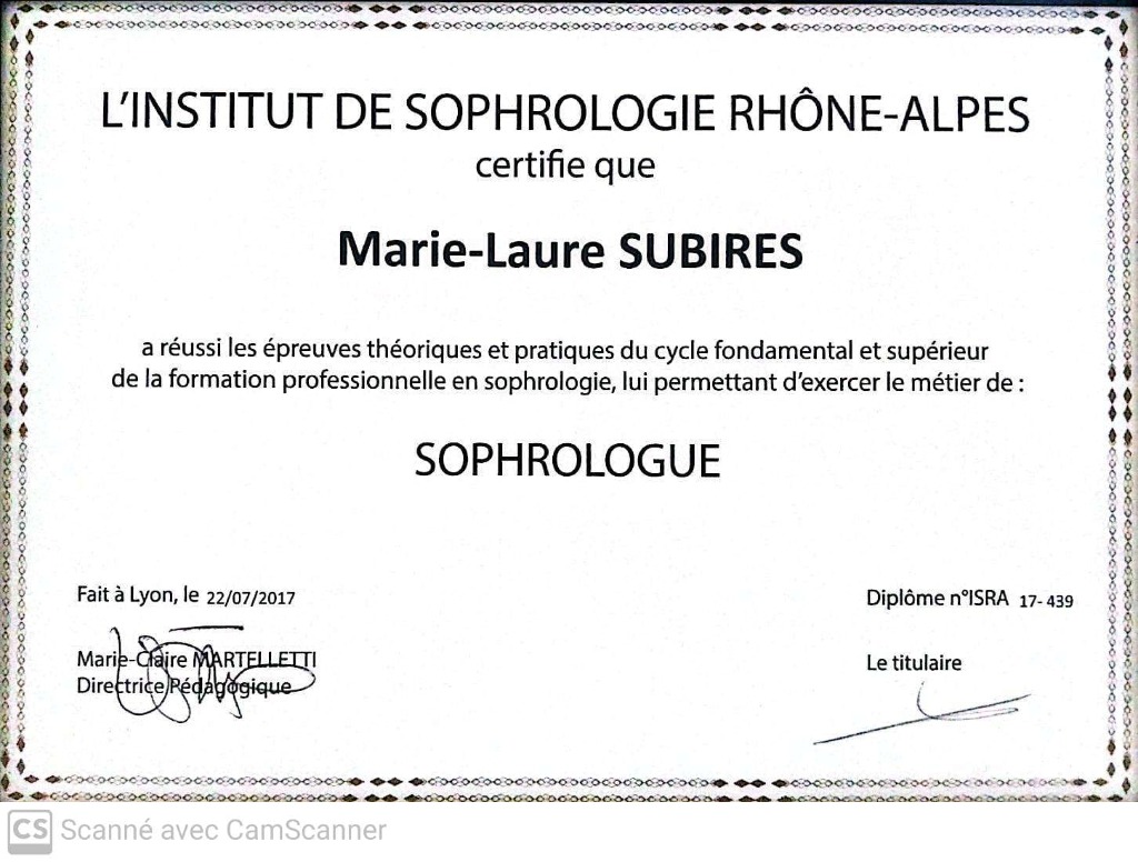 photo diplome Marie-Laure Subires