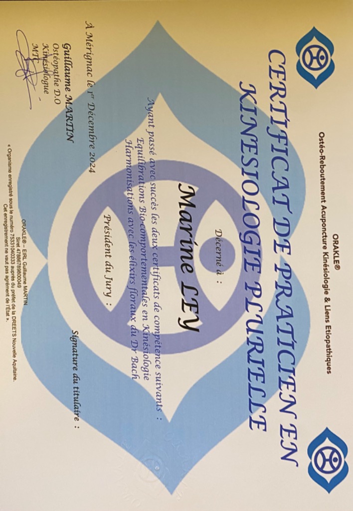 photo diplome Marine ley 