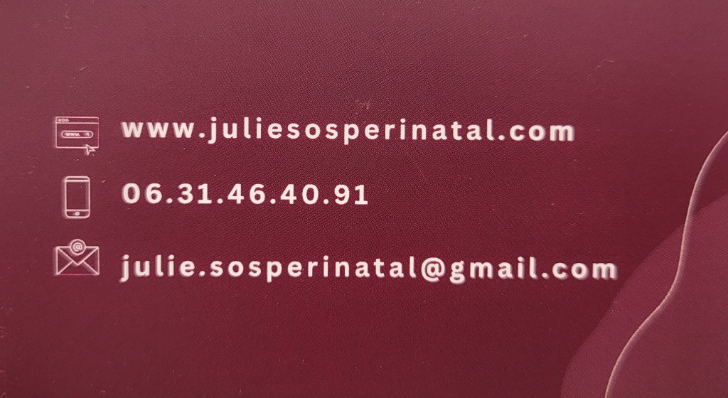 photo seance Julie SOS Périnatal 