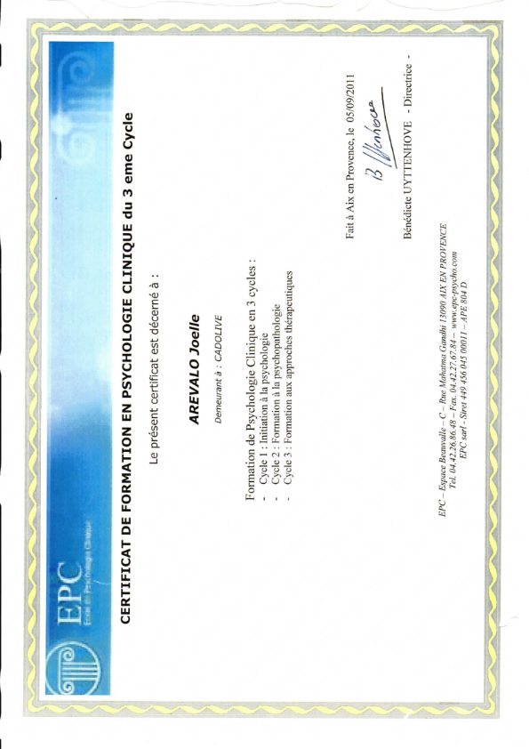 photo diplome Joëlle Arevalo