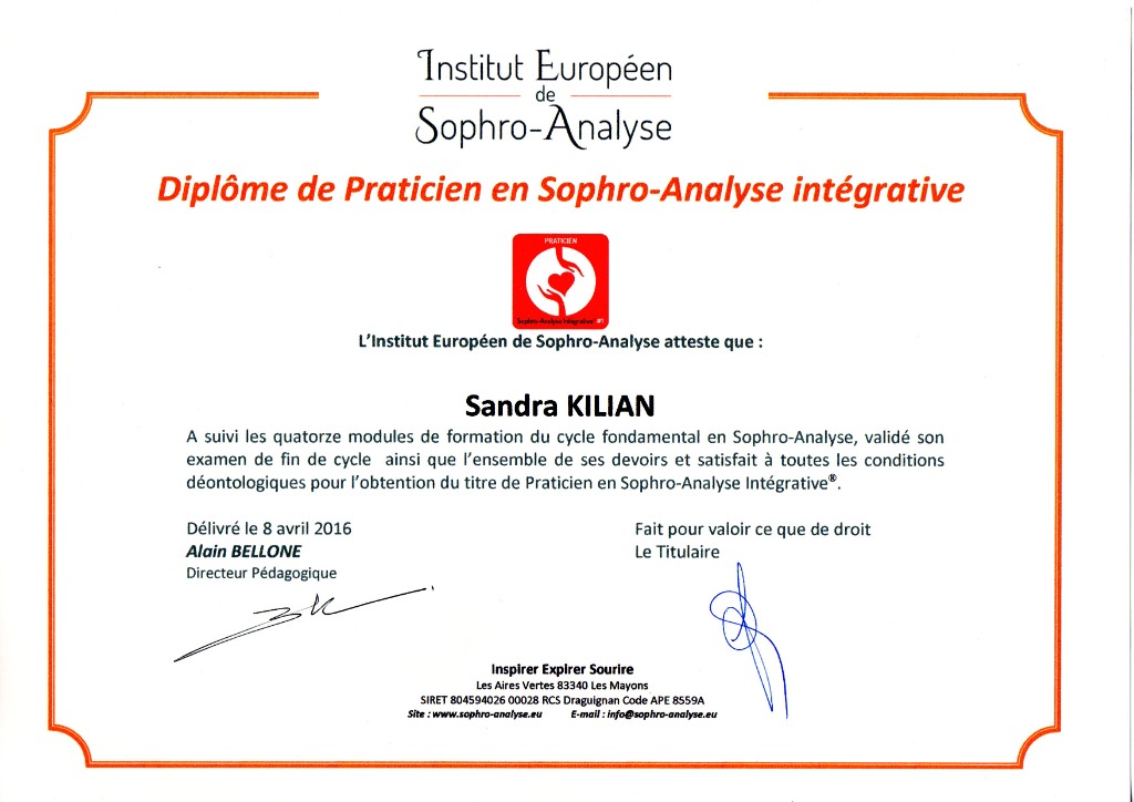 photo diplome Sandra Kilian-Zazulak
