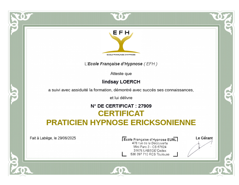 photo diplome La Fée Du Bien-être