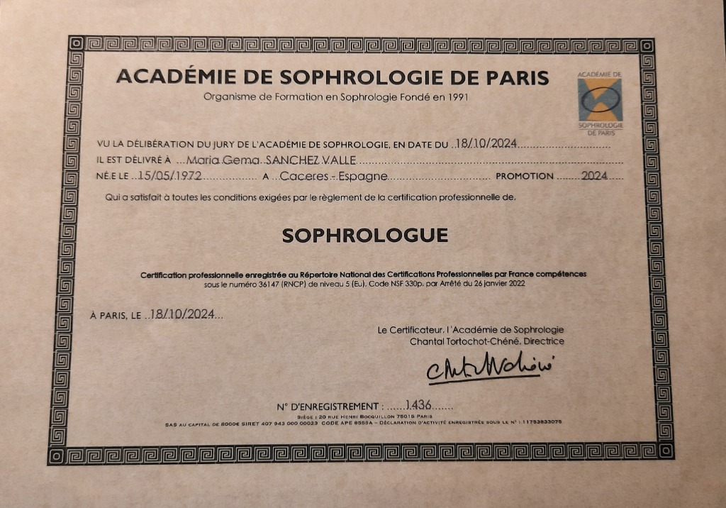 photo activite Maria Gema SANCHEZ - Hypnose / Sophro / Coaching