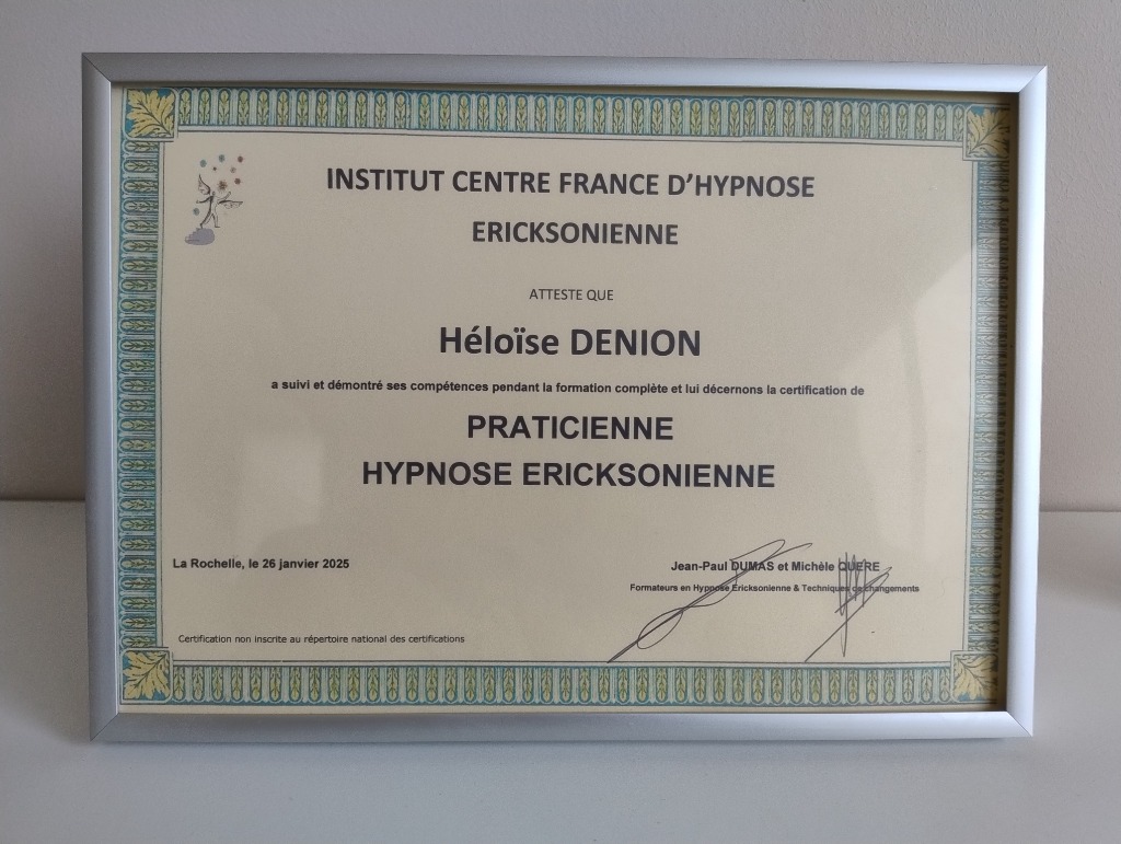 photo diplome Héloïse Denion-heuzé 