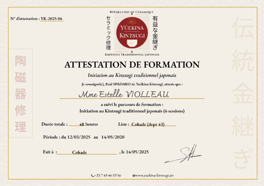 photo diplome Estelle VIOLLEAU