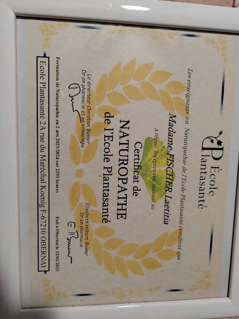 photo diplome Laetitia Fischer