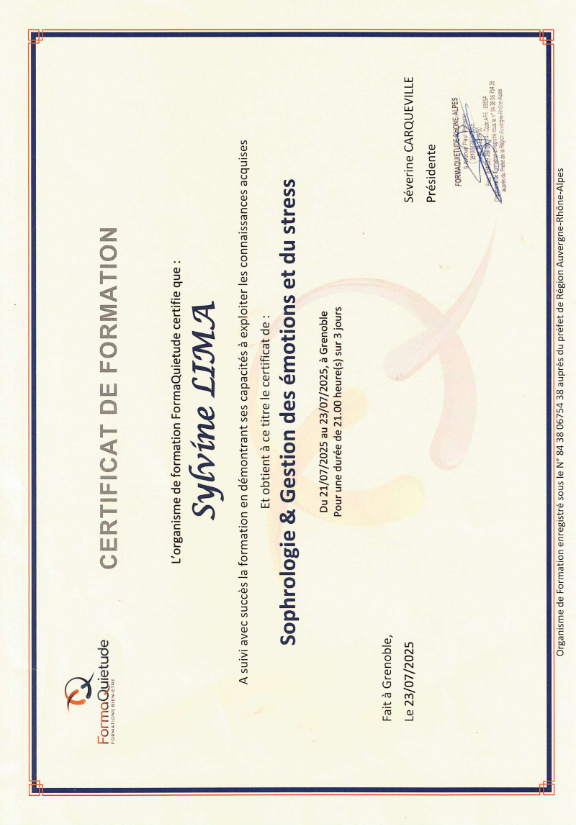 photo diplome Emozen Lima Sylvine