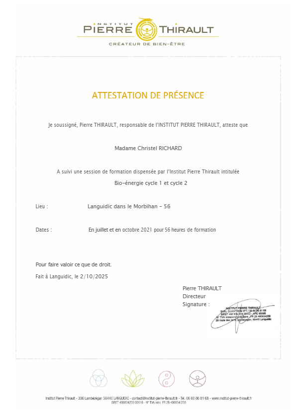 photo diplome Christel Richard -L’instant ressource-