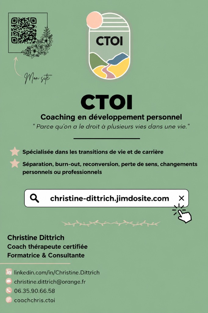 photo diplome Christine Dittrich, Coach thérapeute certifiée