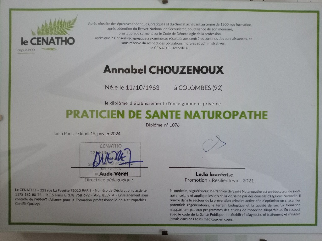 photo diplome ANNABEL CHOUZENOUX