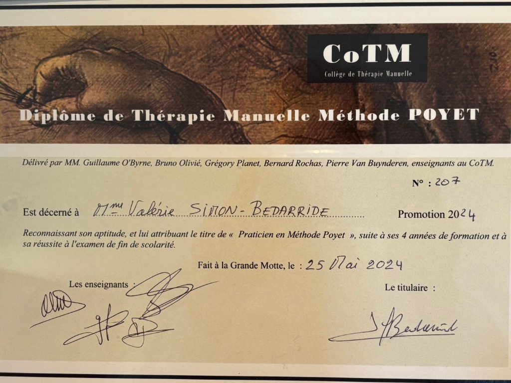 photo diplome VALERIE BEDARRIDE