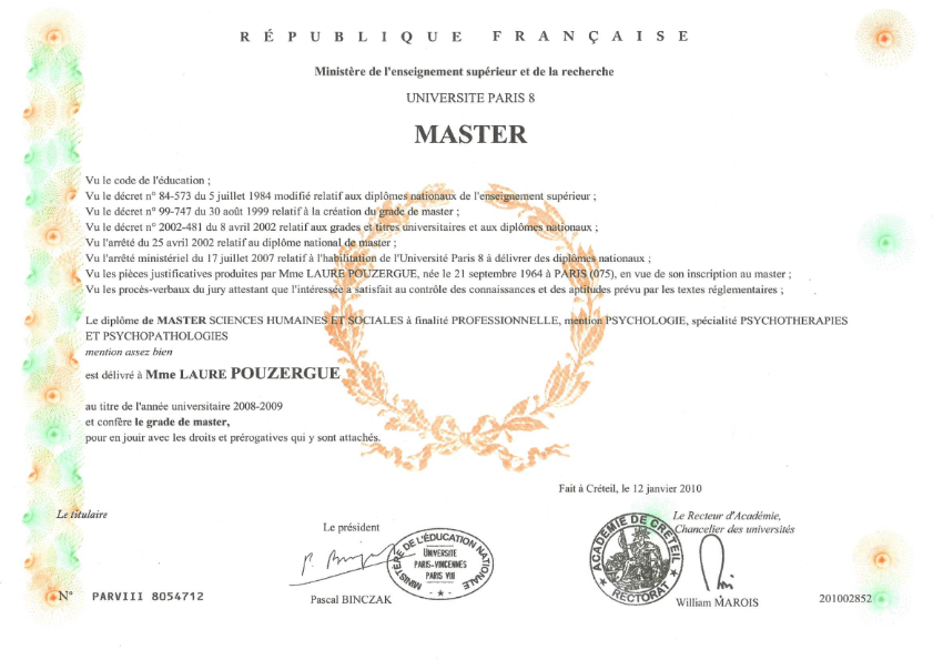 photo diplome Laure  Pouzergue