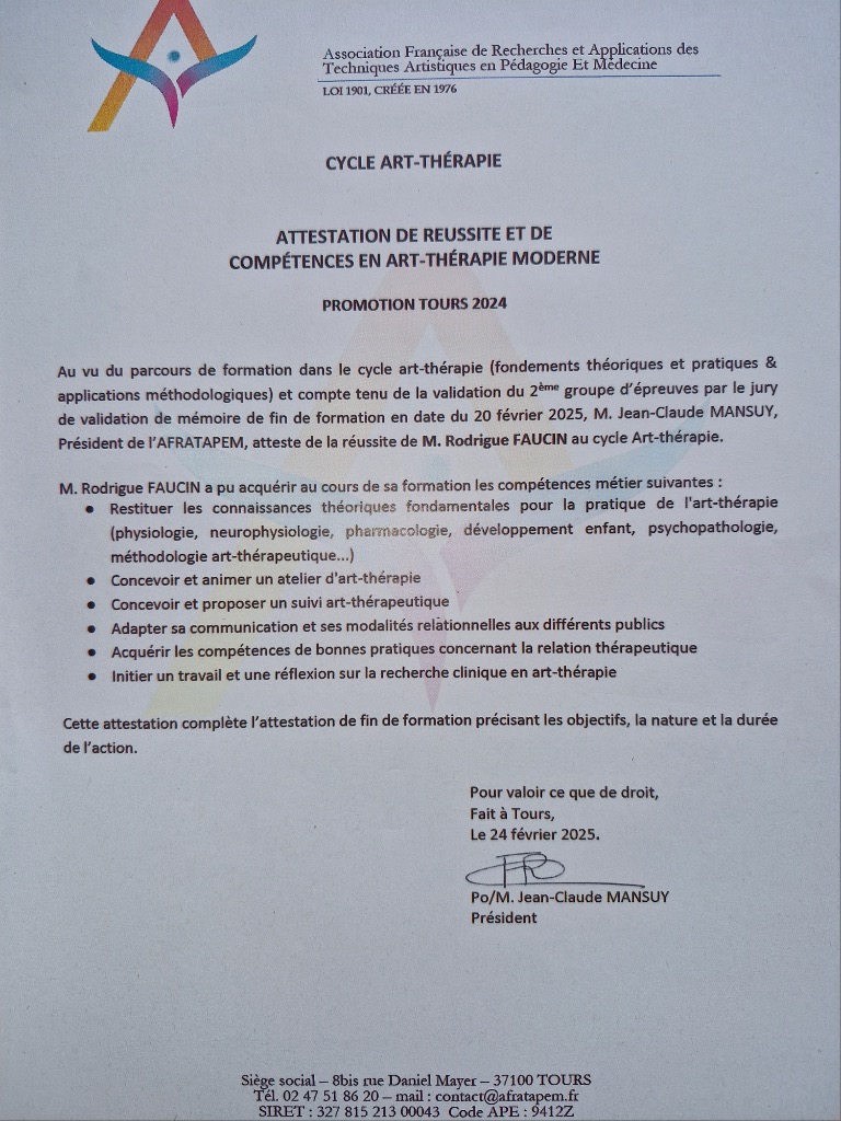 photo diplome Rodrigue FAUCIN