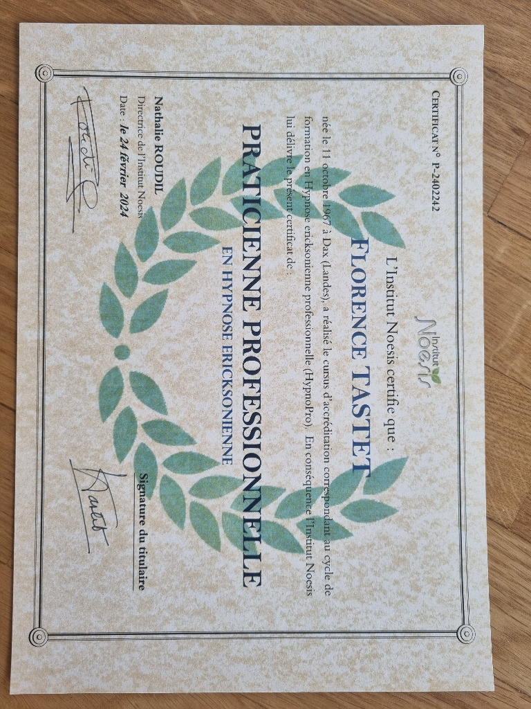 photo diplome Florence TASTET