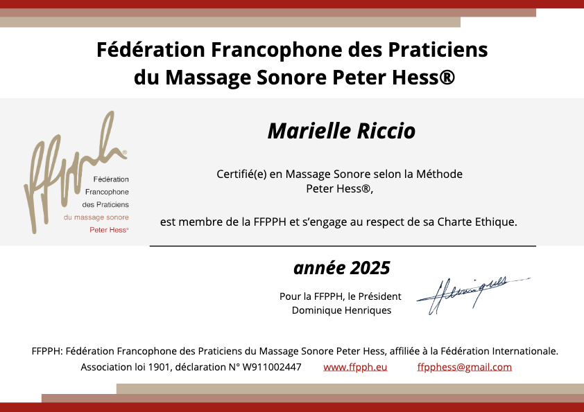 photo diplome Marielle RICCIO