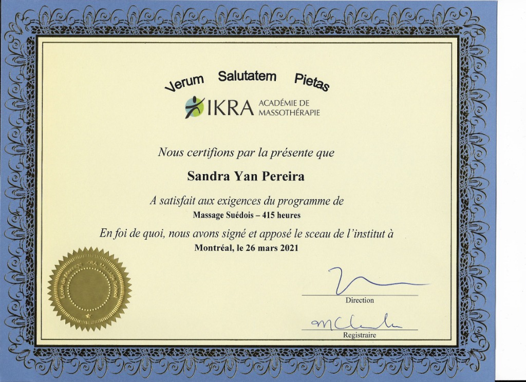 photo diplome Sandra Pereira